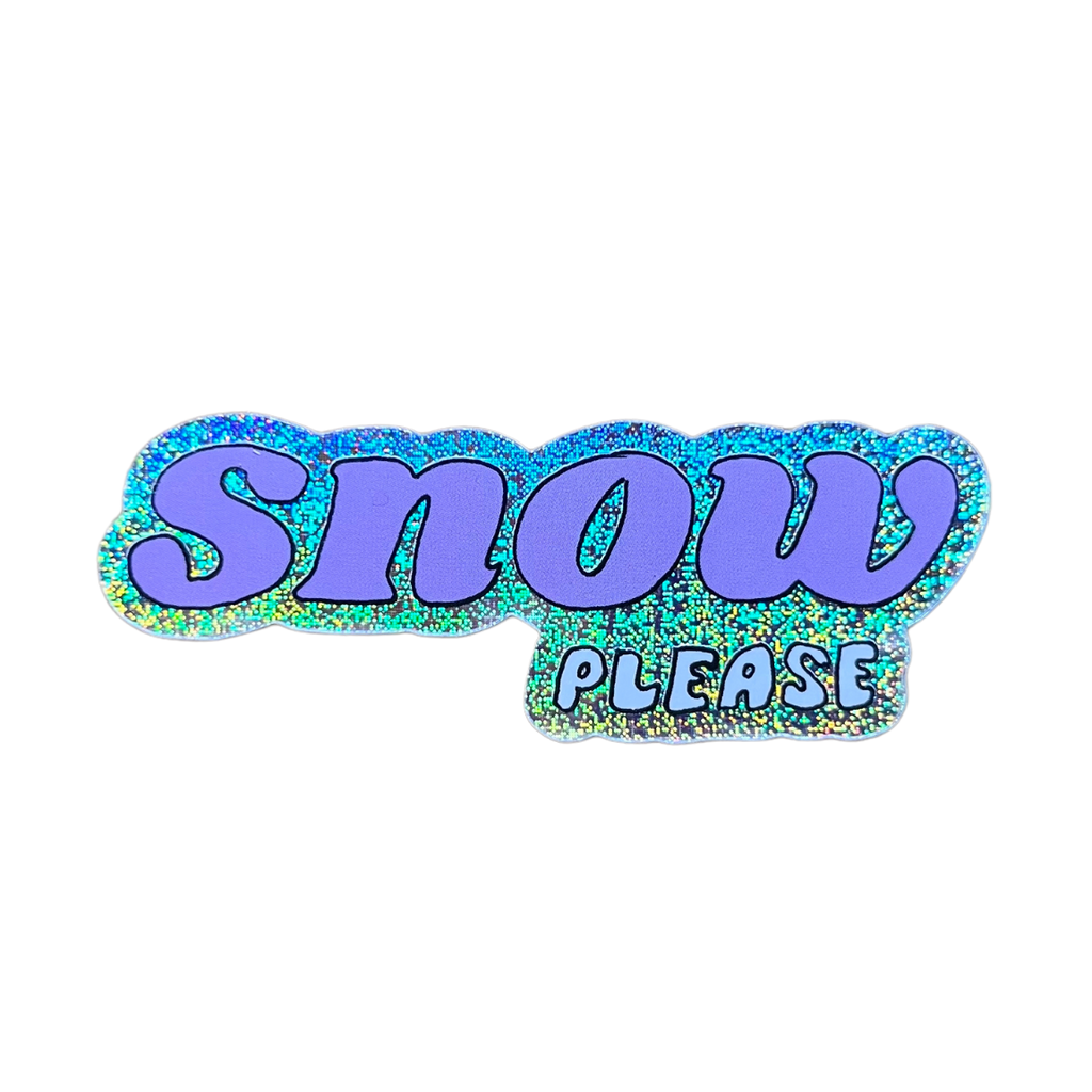Snow please- sticker lilac