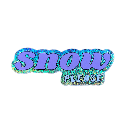 Snow please- sticker lilac