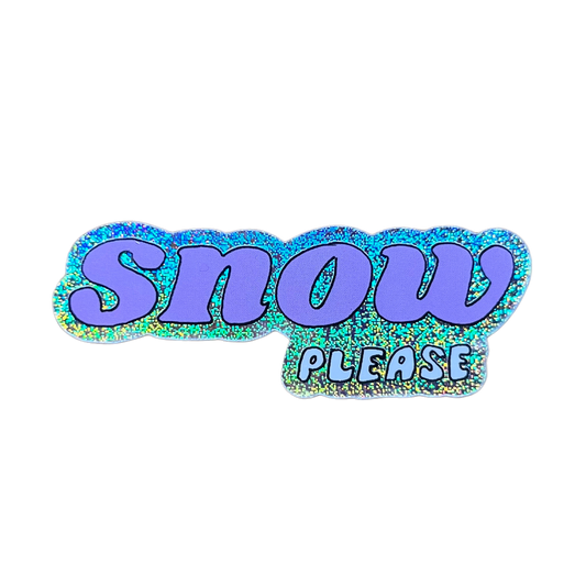 Snow please- sticker lilac