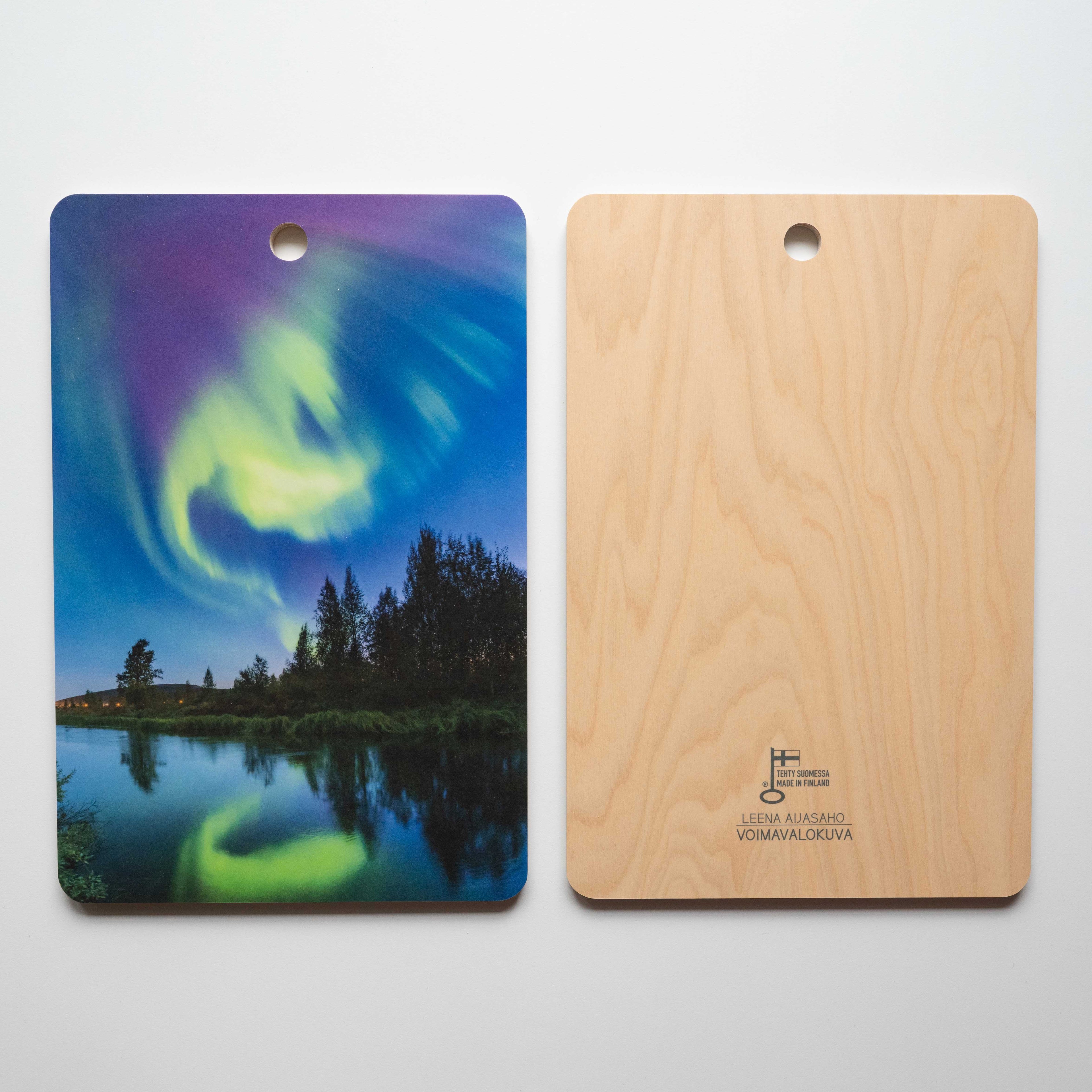 Cutting board - Northern Lights from Heikinsilta