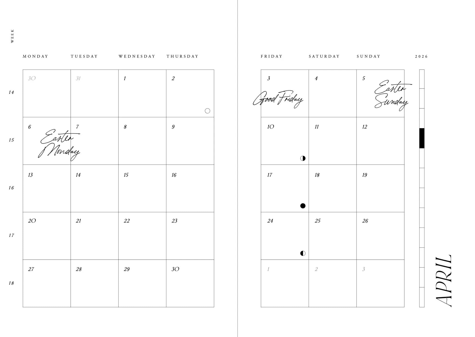 Cozy planner 2026 - Night sky