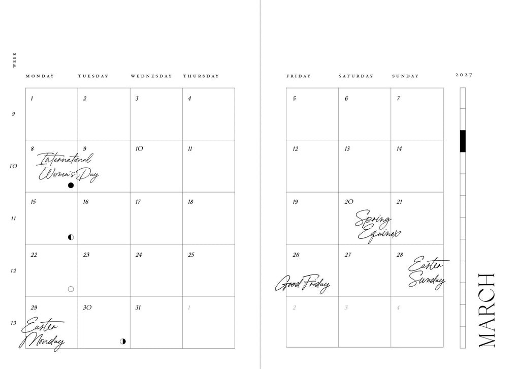 Cozy Planner 2027 - Latte Brown