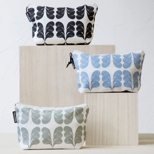 Six cosmetic bags
