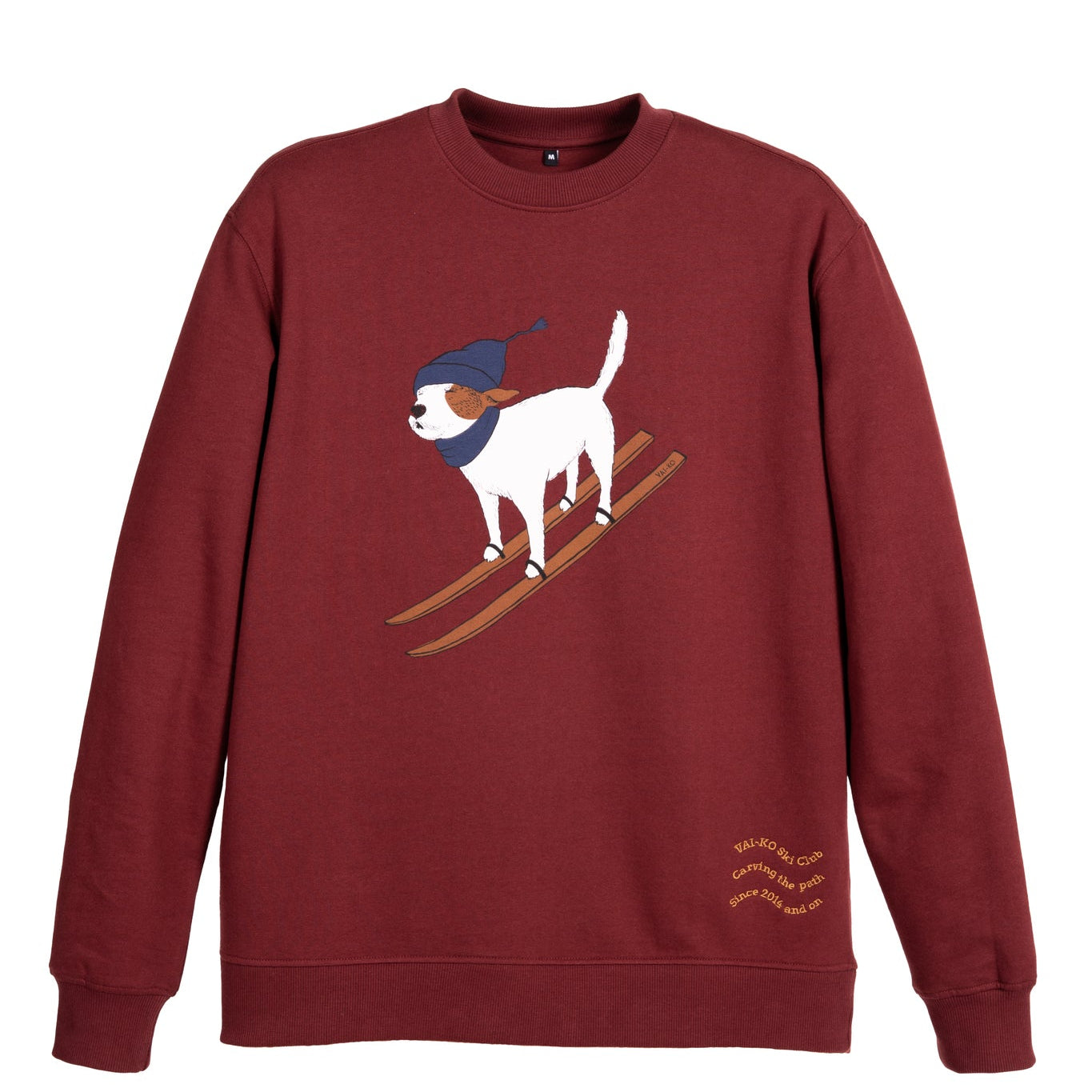 Ski Dog Sweater - Burgundy