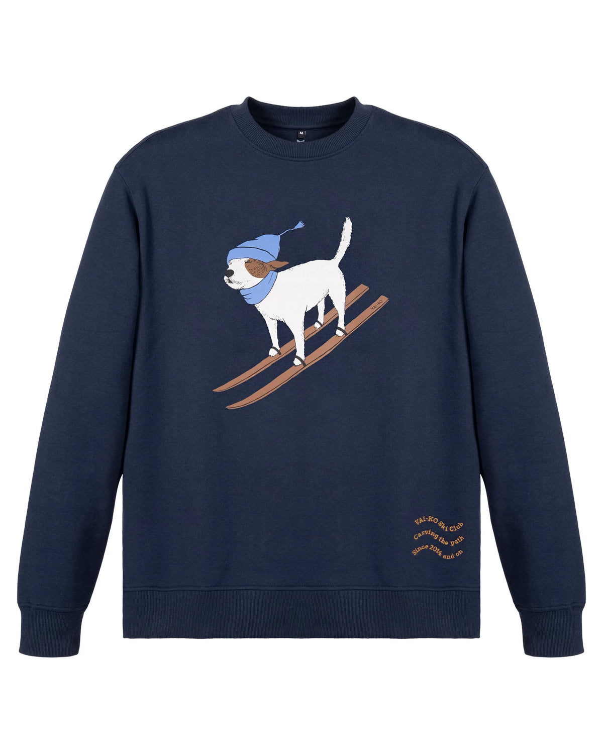 Ski Dog Sweater - Navy/Mocha