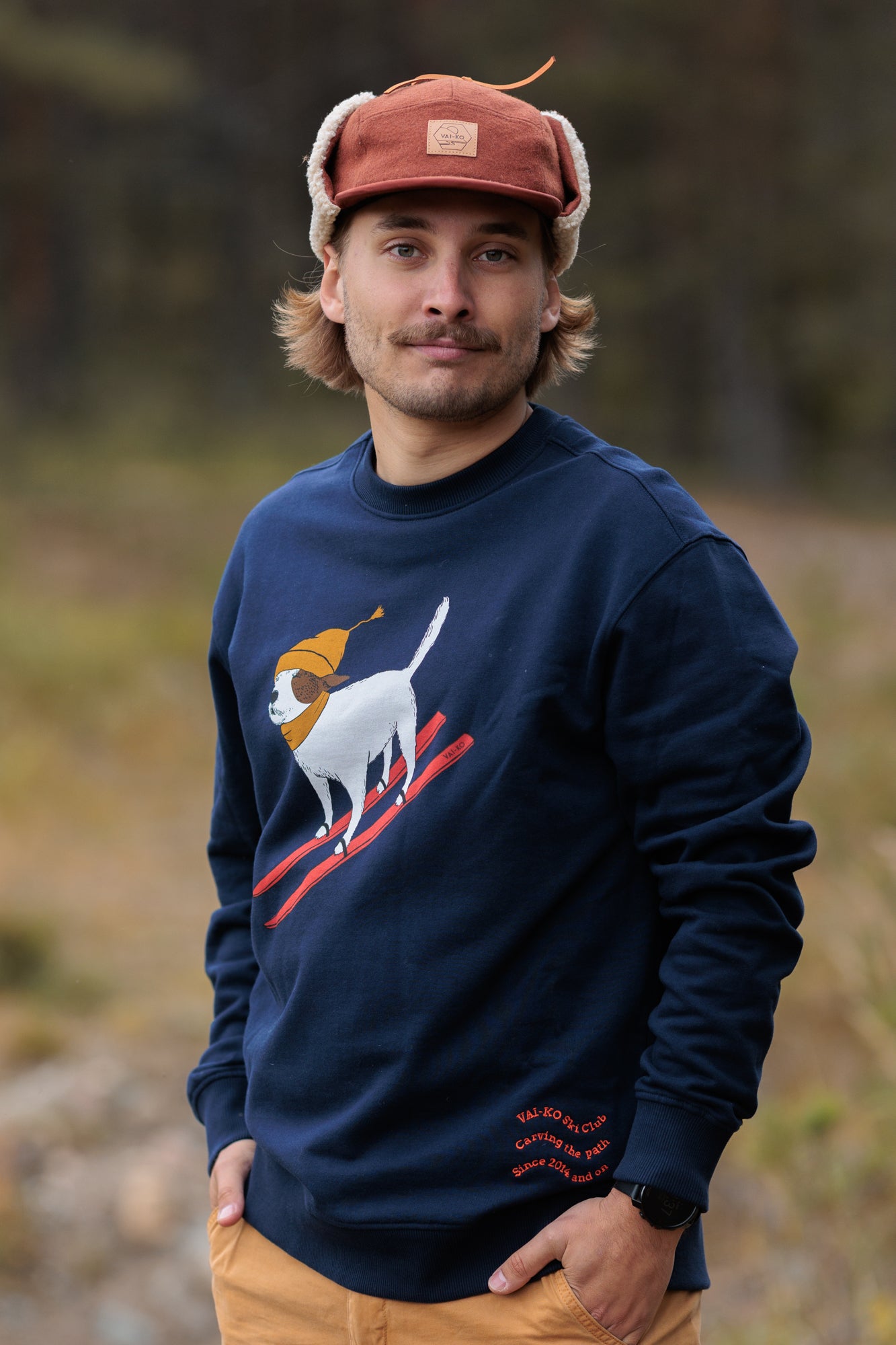 Ski Dog Sweater - Navy
