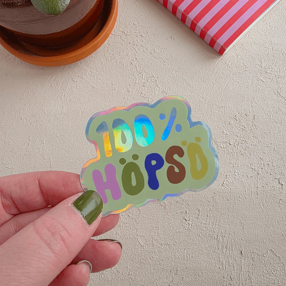 100% höpsö tarra