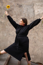 Download an image for Gallery viewing, Belted Sweatshirt Dress
