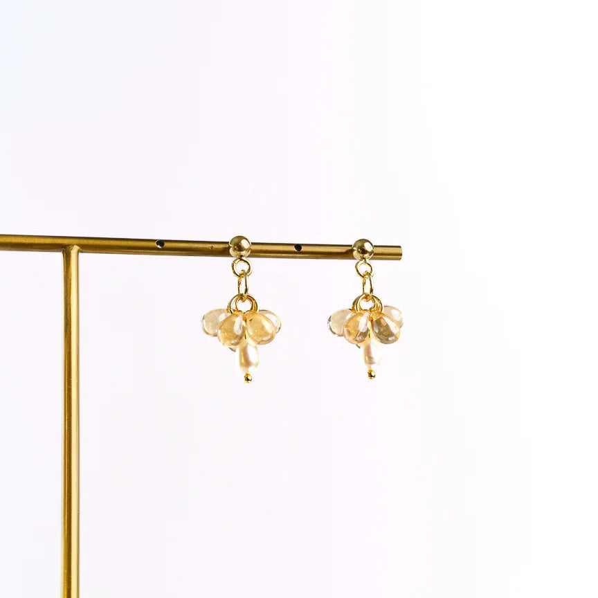 Luni earrings gold-plated silver