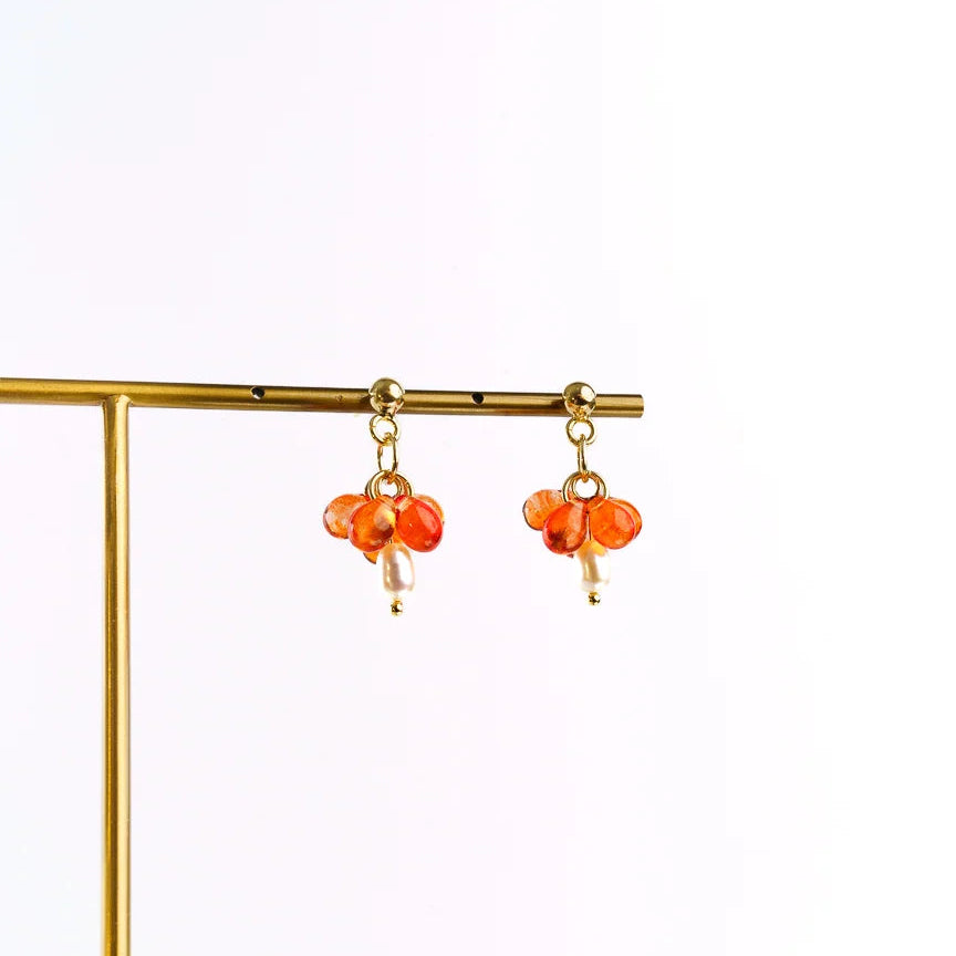 Luni earrings gold-plated silver