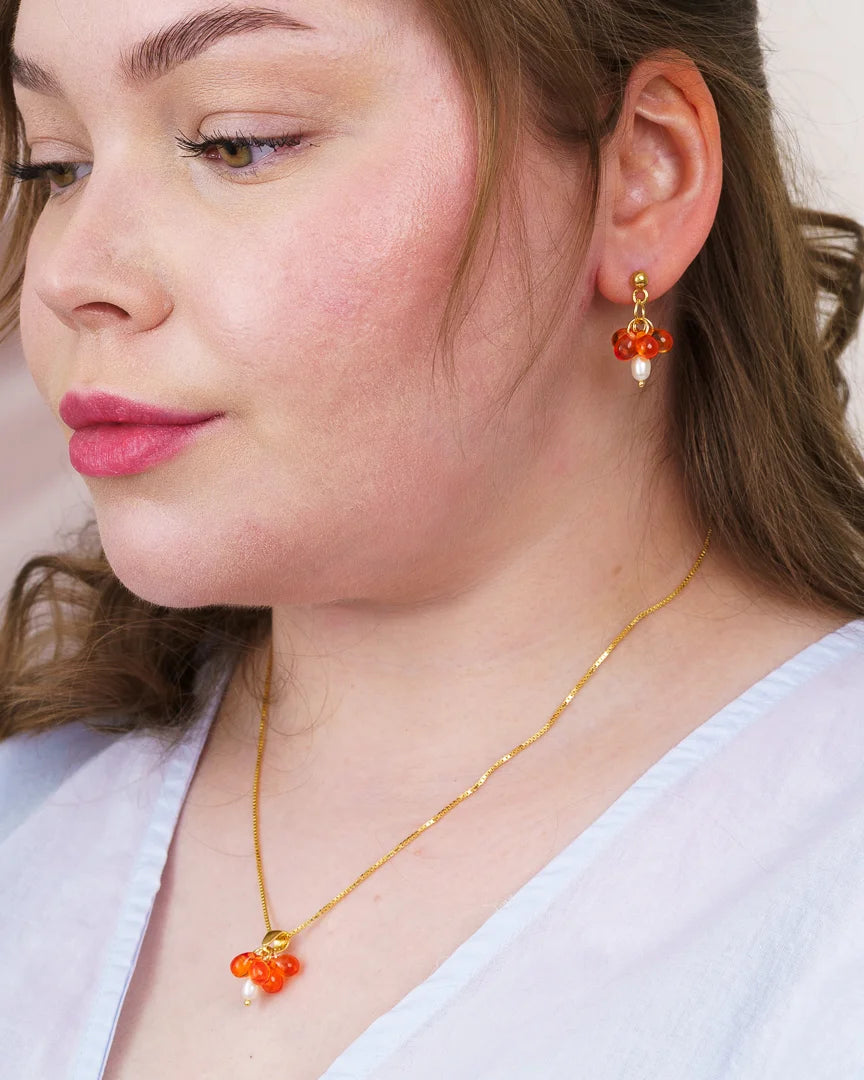 Luni earrings gold-plated silver