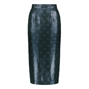 O-logo Sequin Jacquard Pencil Skirt