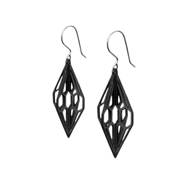 Diamond 3D earrings