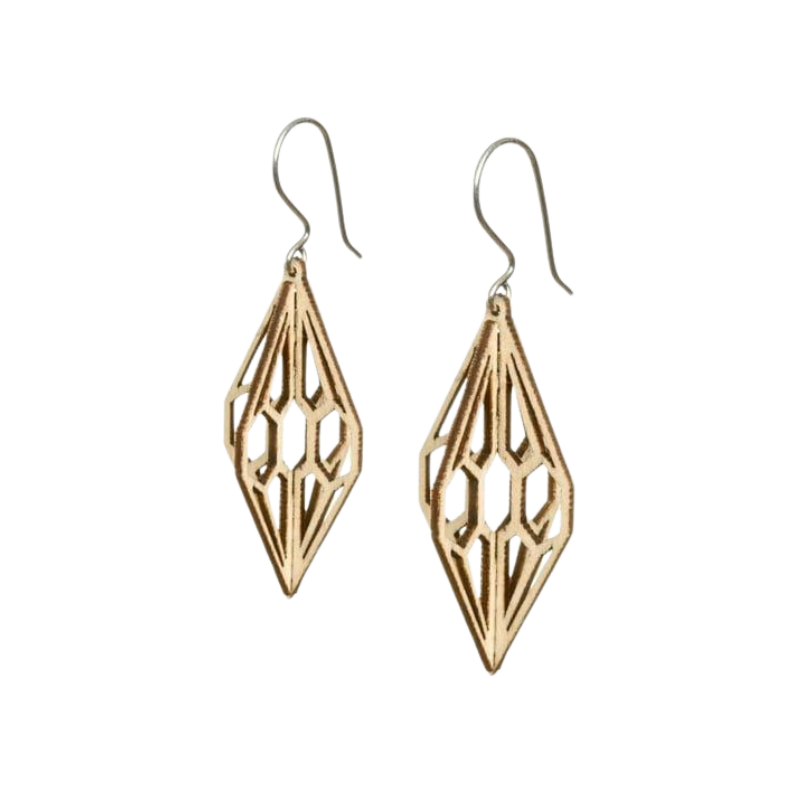 Diamond 3D earrings