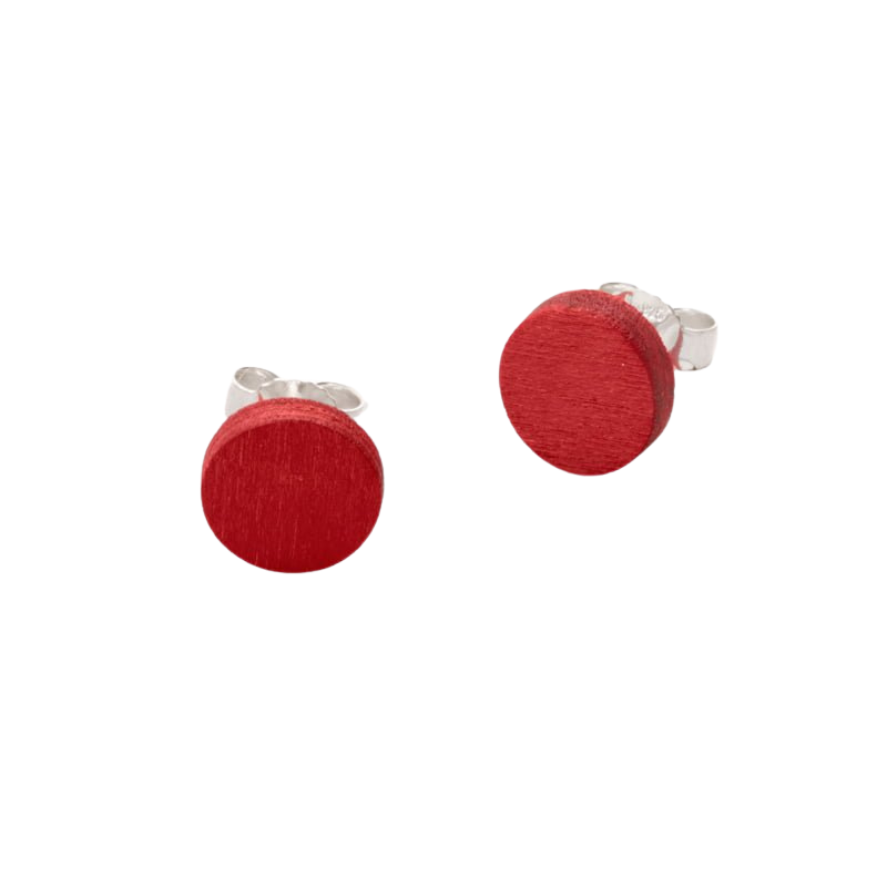 Pilke round stud earring