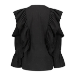Lataa kuva Galleria-katseluun, O-logo Pleated Devoré Blouse

