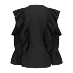 Download an image for Gallery viewing, O-logo Pleated Devoré Blouse
