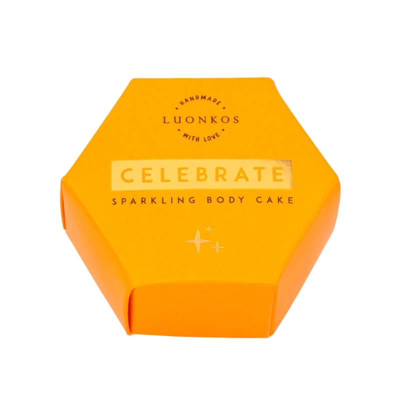 Celebrate sparkling body oil cake