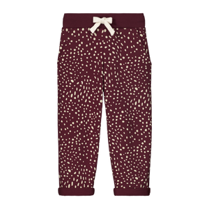 Relaxed Joggers - Wild Dots / Burgundy