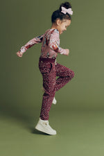 Download an image for Gallery viewing, Relaxed Joggers - Wild Dots / Burgundy
